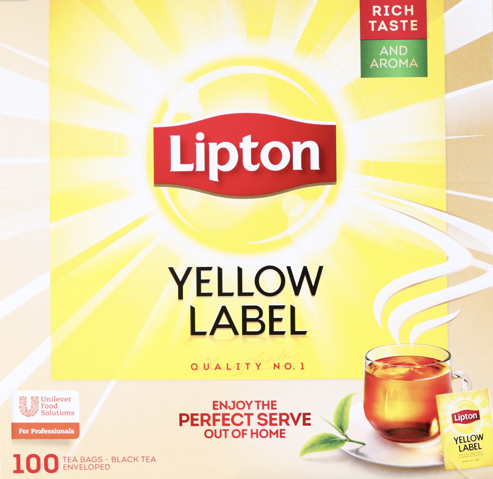 Lipton Thé Yellow Label 100 pièces